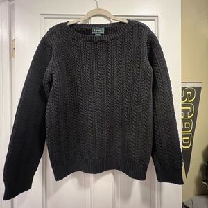 Ralph Lauren Black Cable Knit Pullover